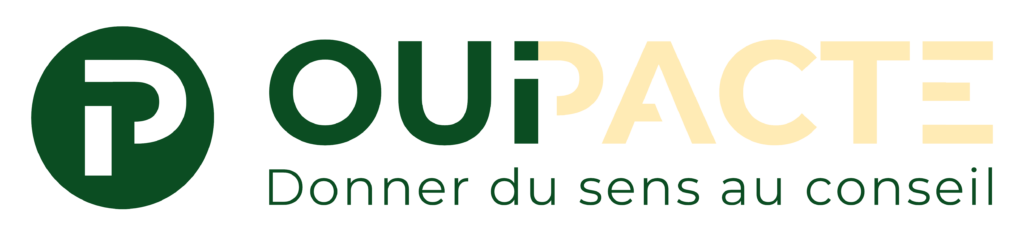 logo de la société OUIPACTE qui est une société de conseil en ingénierie et une société à mission basée à Nantes qui s'engage en proposant des pactes à ses candidats et clients industriels